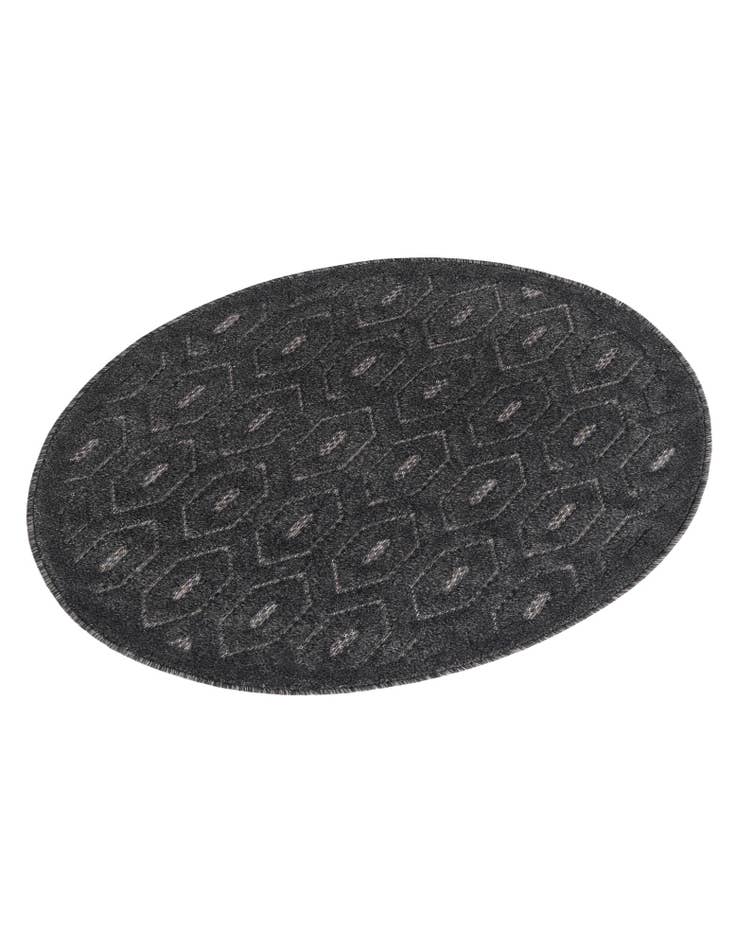 Detail image of  3' x 3'  Washable Trellis Textured Indoor / Outdoor Round Rug