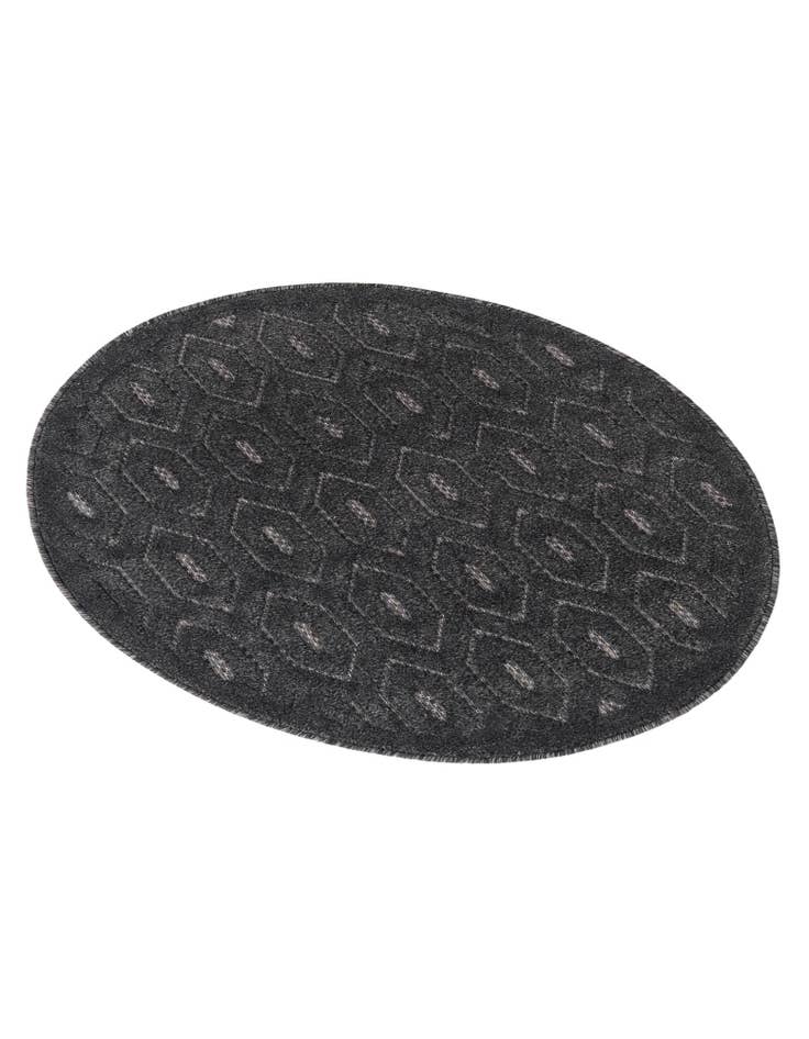 Detail image of  3' x 3'  Washable Trellis Textured Indoor / Outdoor Round Rug