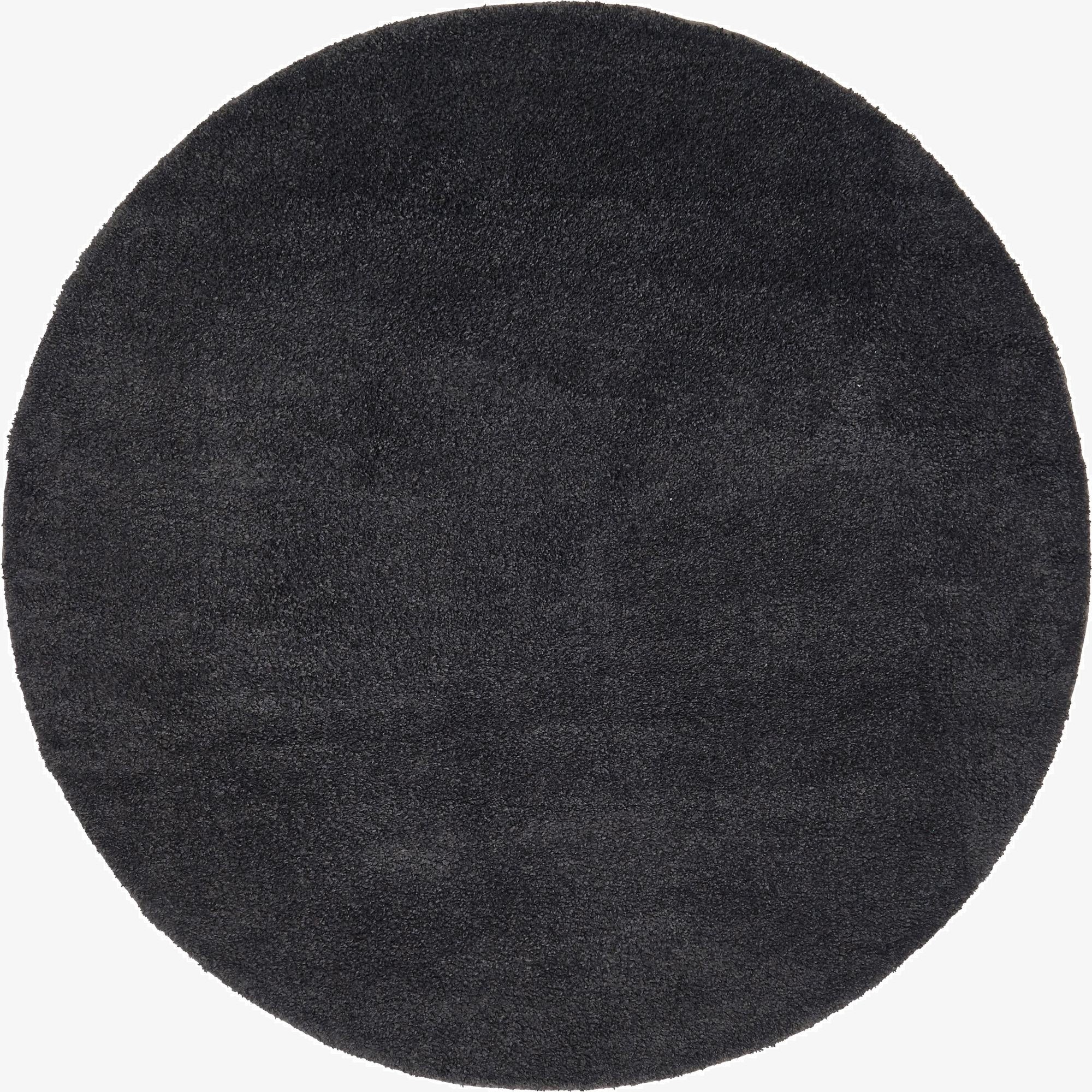  6' x 6' Solid Frieze Round Rug
