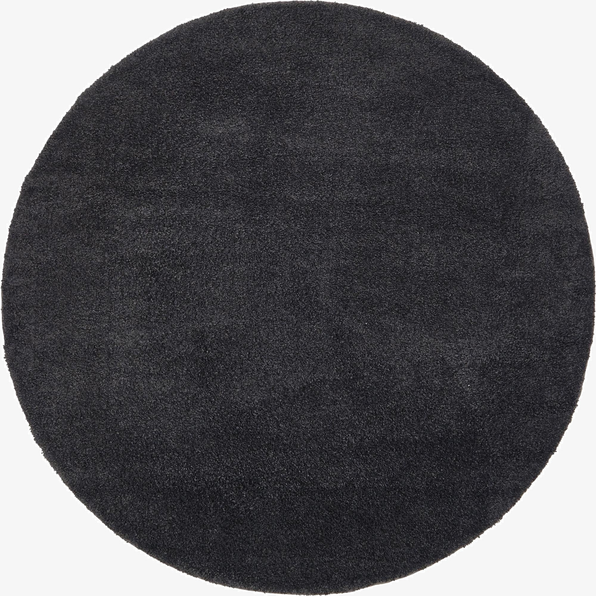  8' x 8' Solid Frieze Round Rug