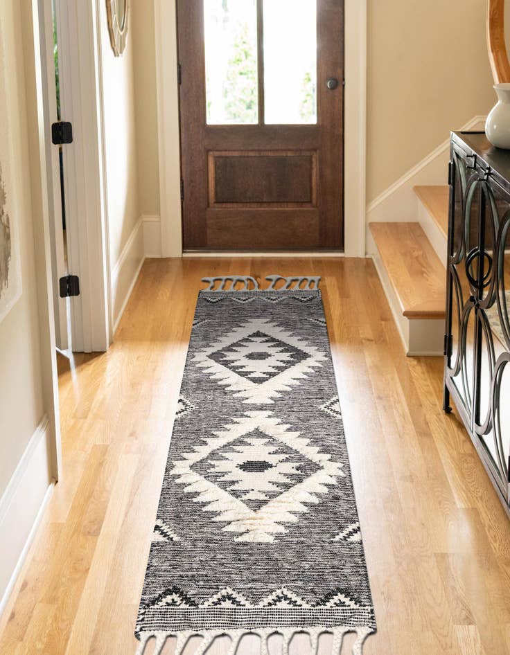 Detail image of  2' 2 x 8' 2  Hand Woven Arizona Wool Runner Rug