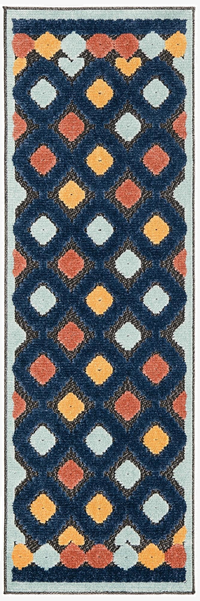  2' x 6'  Washable Belize Indoor / Outdoor Runner Rug