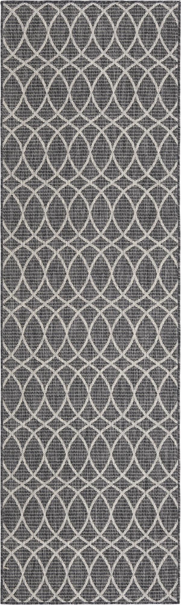  2' 7 x 10'  Washable Lattice Indoor / Outdoor Runner Rug