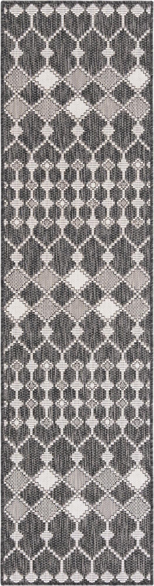  2' x 8'  Washable Lattice Indoor / Outdoor Runner Rug