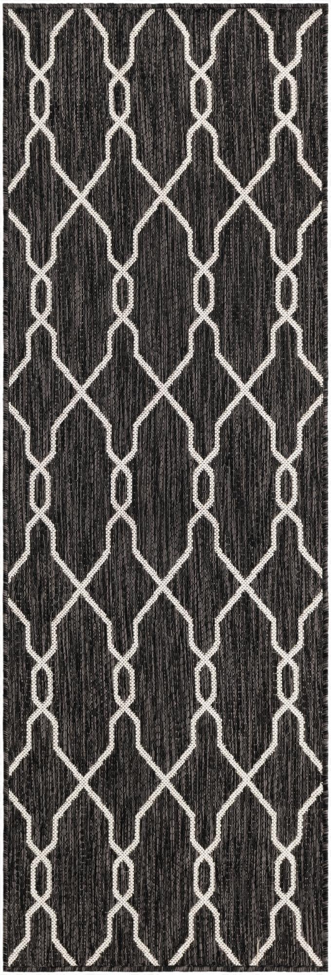  2' x 6'  Washable Lattice Indoor / Outdoor Runner Rug