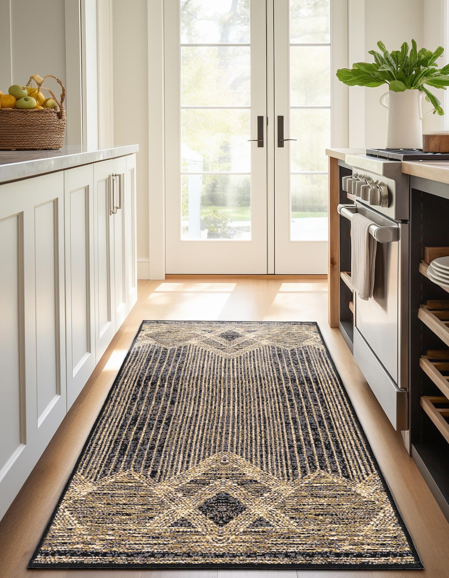 Charcoal 2' x 5' Modern Indoor / Outdoor Runner Rug | Rugs.com