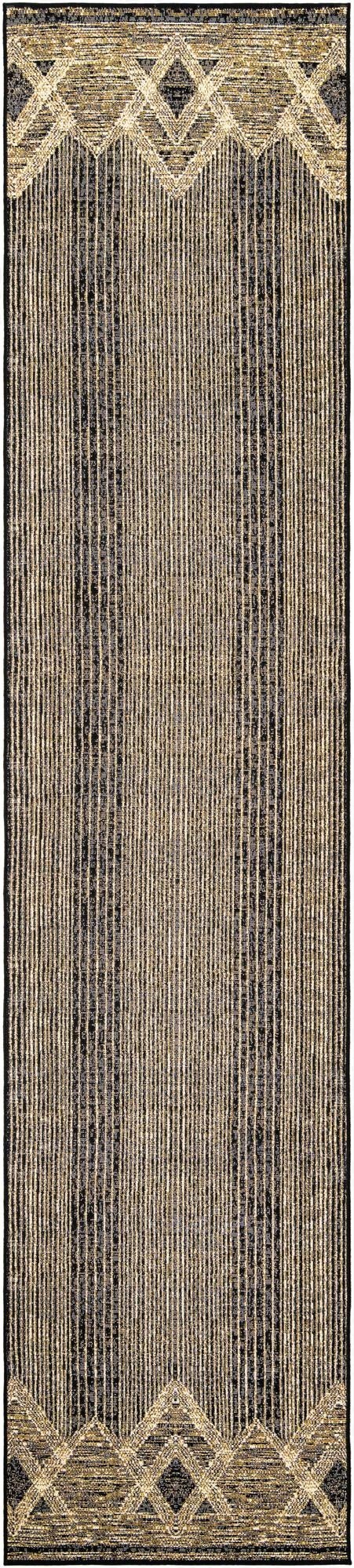  2' 7 x 12'  Washable Modern Indoor / Outdoor Runner Rug