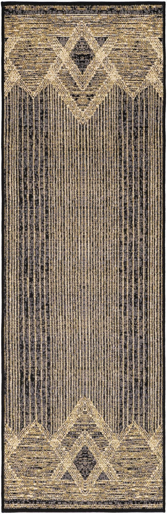  2' x 6'  Washable Modern Indoor / Outdoor Runner Rug