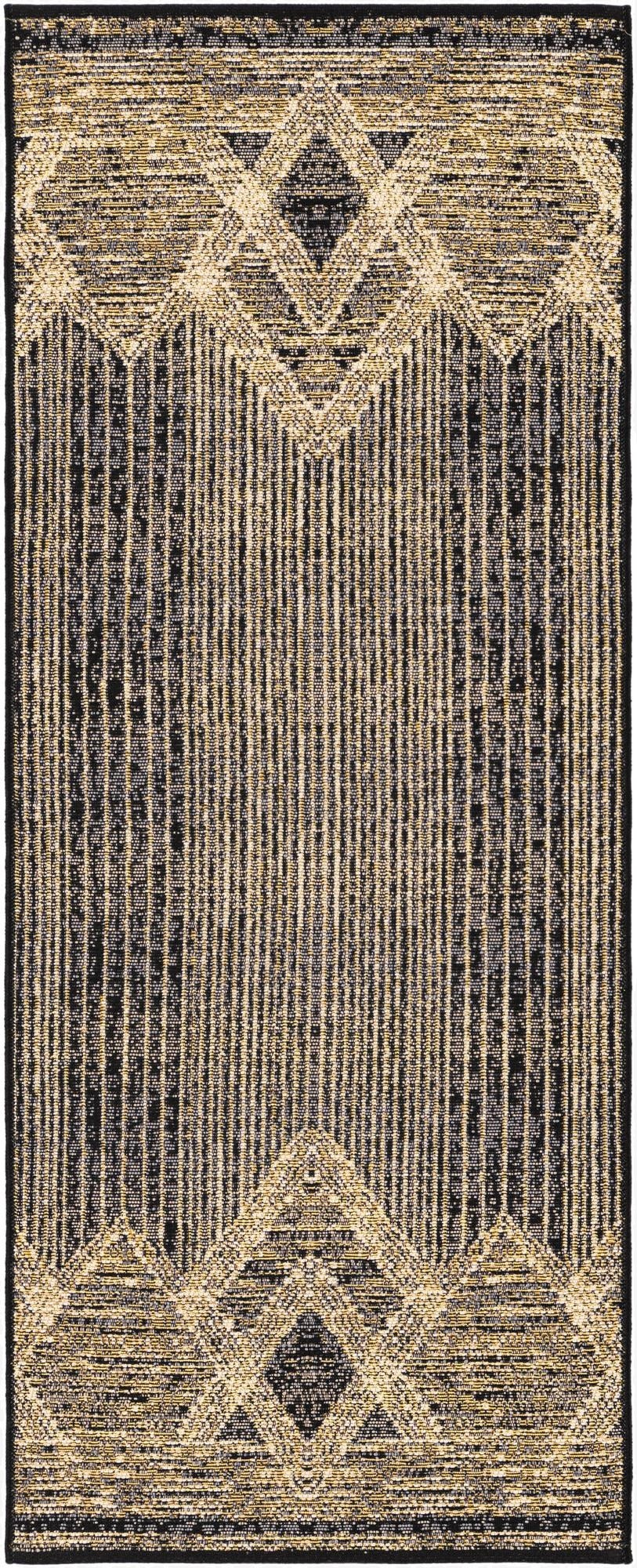  2' x 5'  Washable Modern Indoor / Outdoor Runner Rug