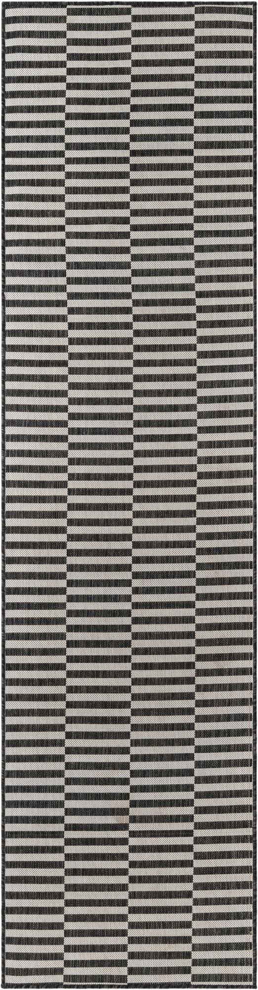  2' 7 x 10'  Washable Ribbon Indoor / Outdoor Runner Rug
