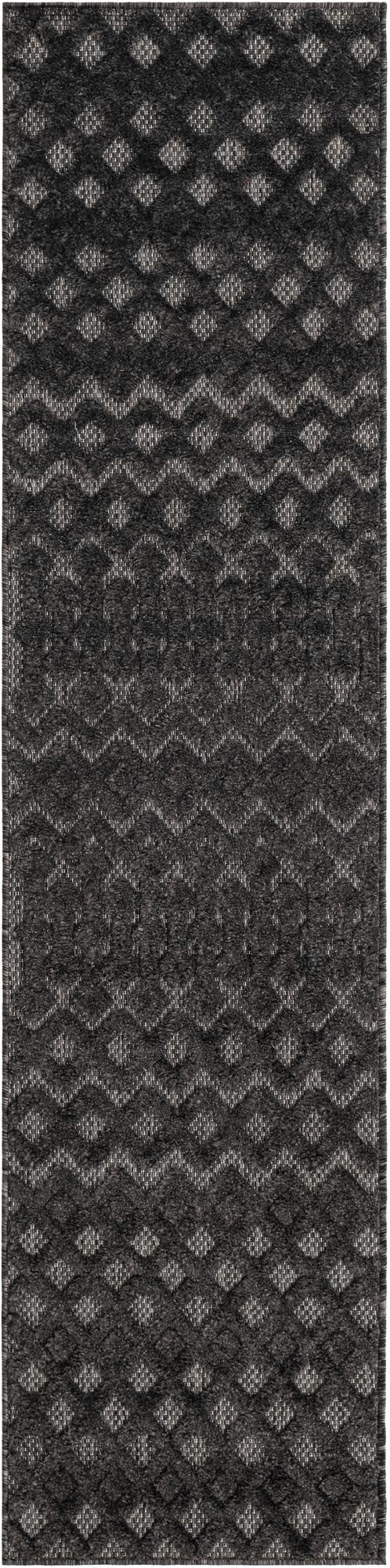  2' x 8'  Washable Trellis Textured Indoor / Outdoor Runner Rug