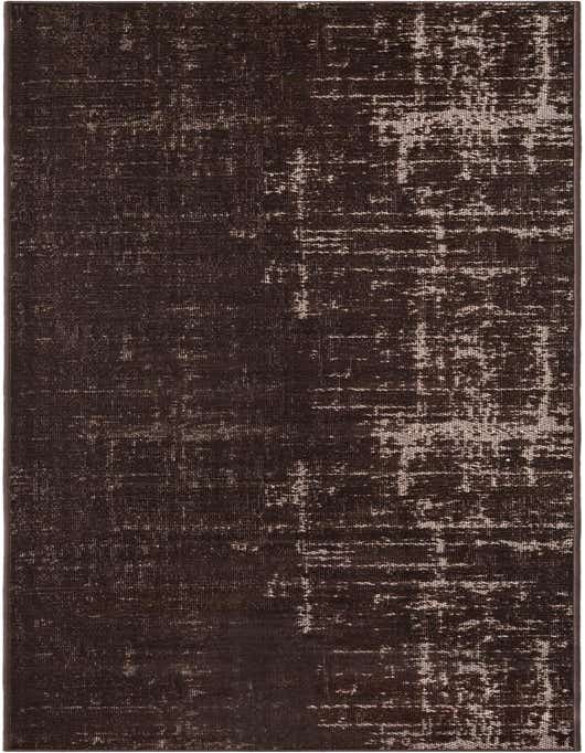 A 10 ft runner rug in a dark black and gray abstract, distressed pattern, suitable for a hallway.