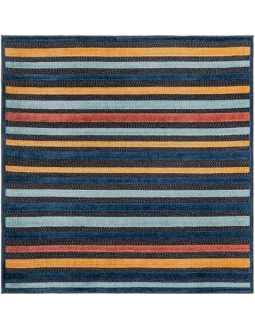 5' 3 x 5' 3 Washable Belize Indoor / Outdoor Square Rug