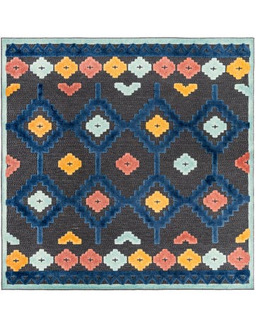 7' 10 x 7' 10 Washable Belize Indoor / Outdoor Square Rug