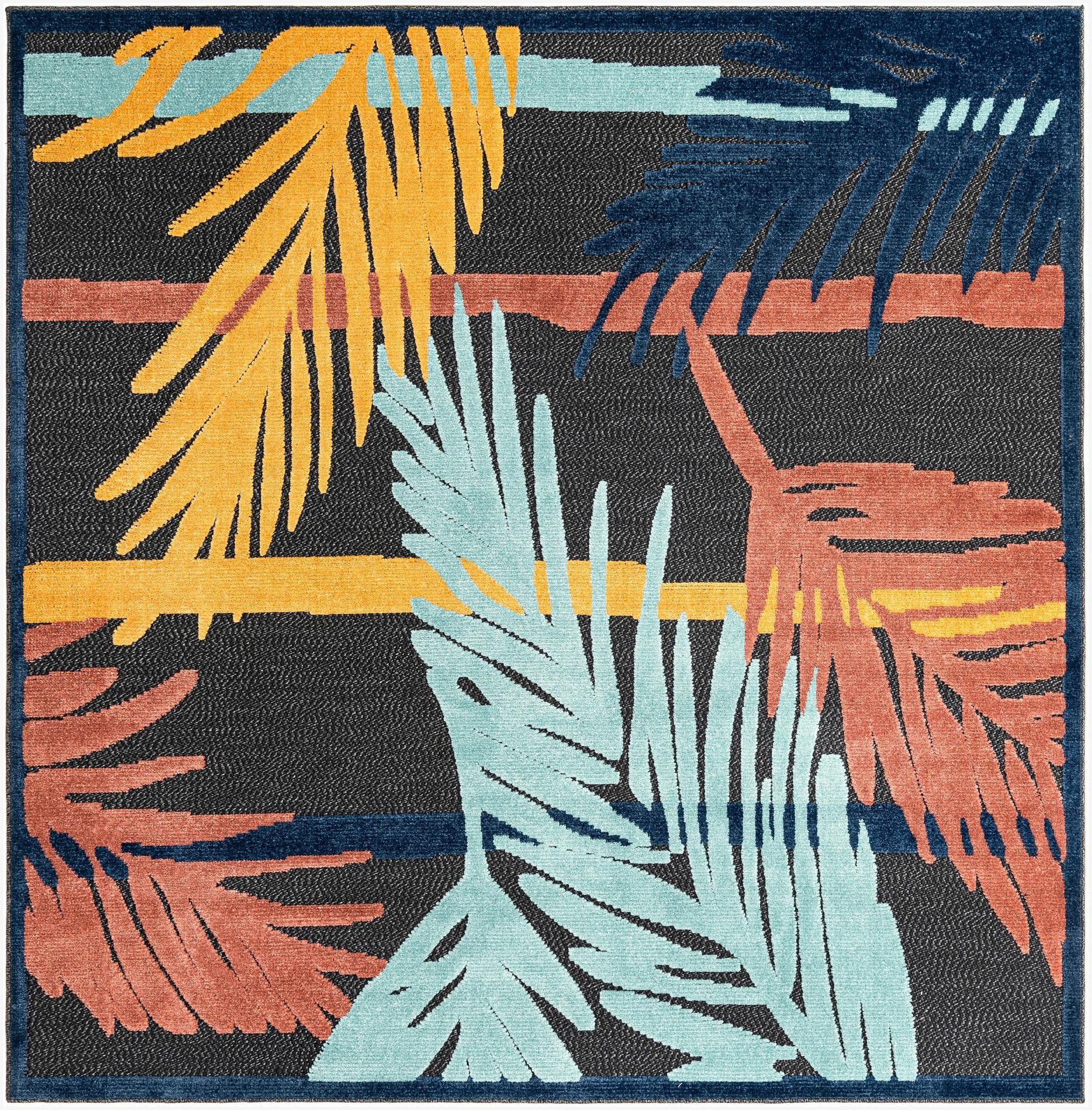  7' 10 x 7' 10  Washable Belize Indoor / Outdoor Square Rug