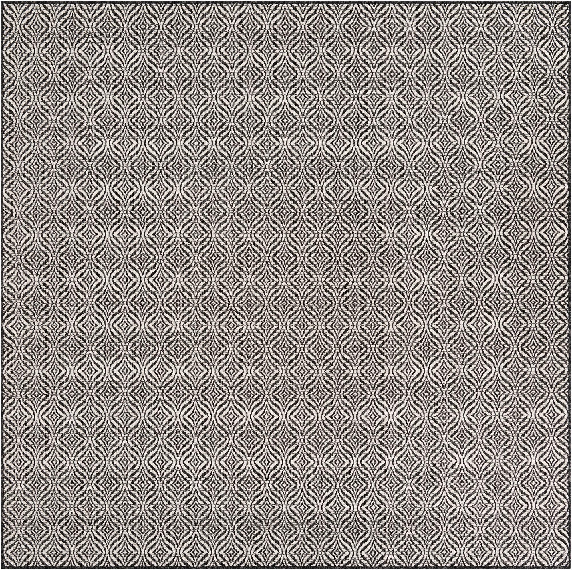  7' 10 x 7' 10  Washable Lattice Indoor / Outdoor Square Rug