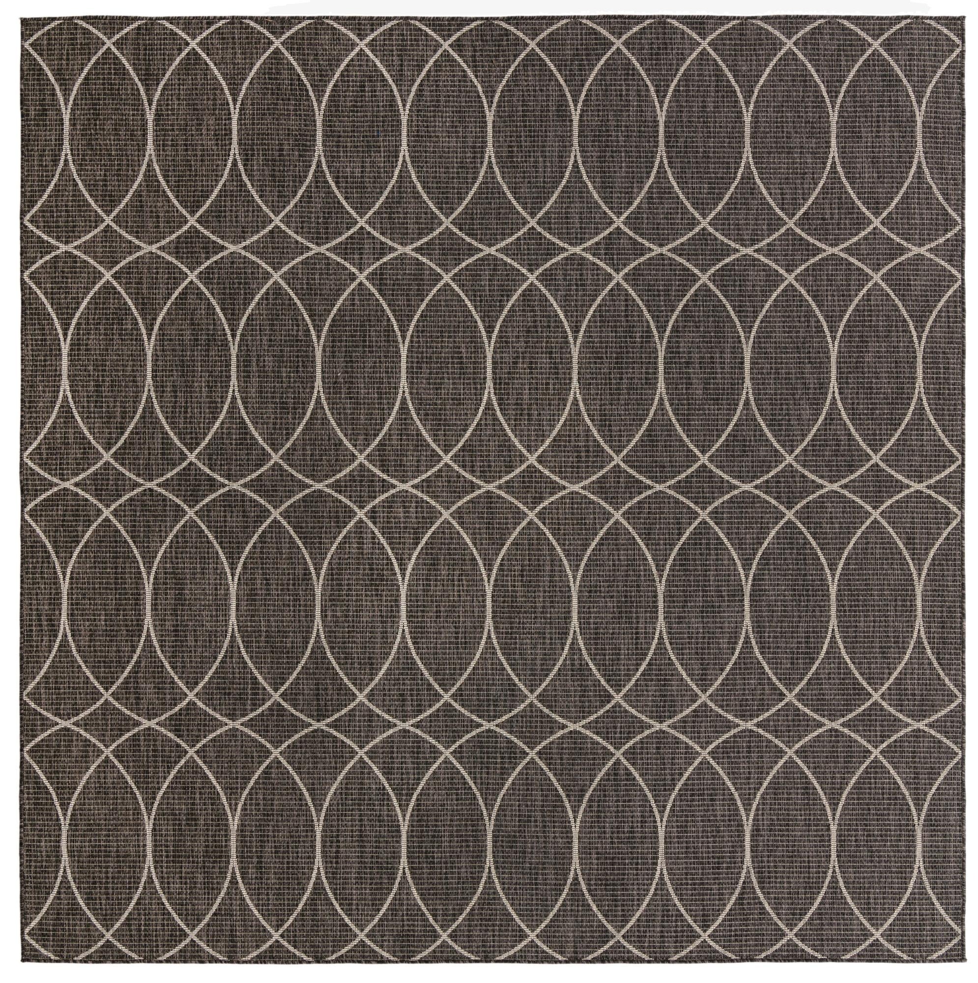  10' x 10'  Washable Lattice Indoor / Outdoor Square Rug