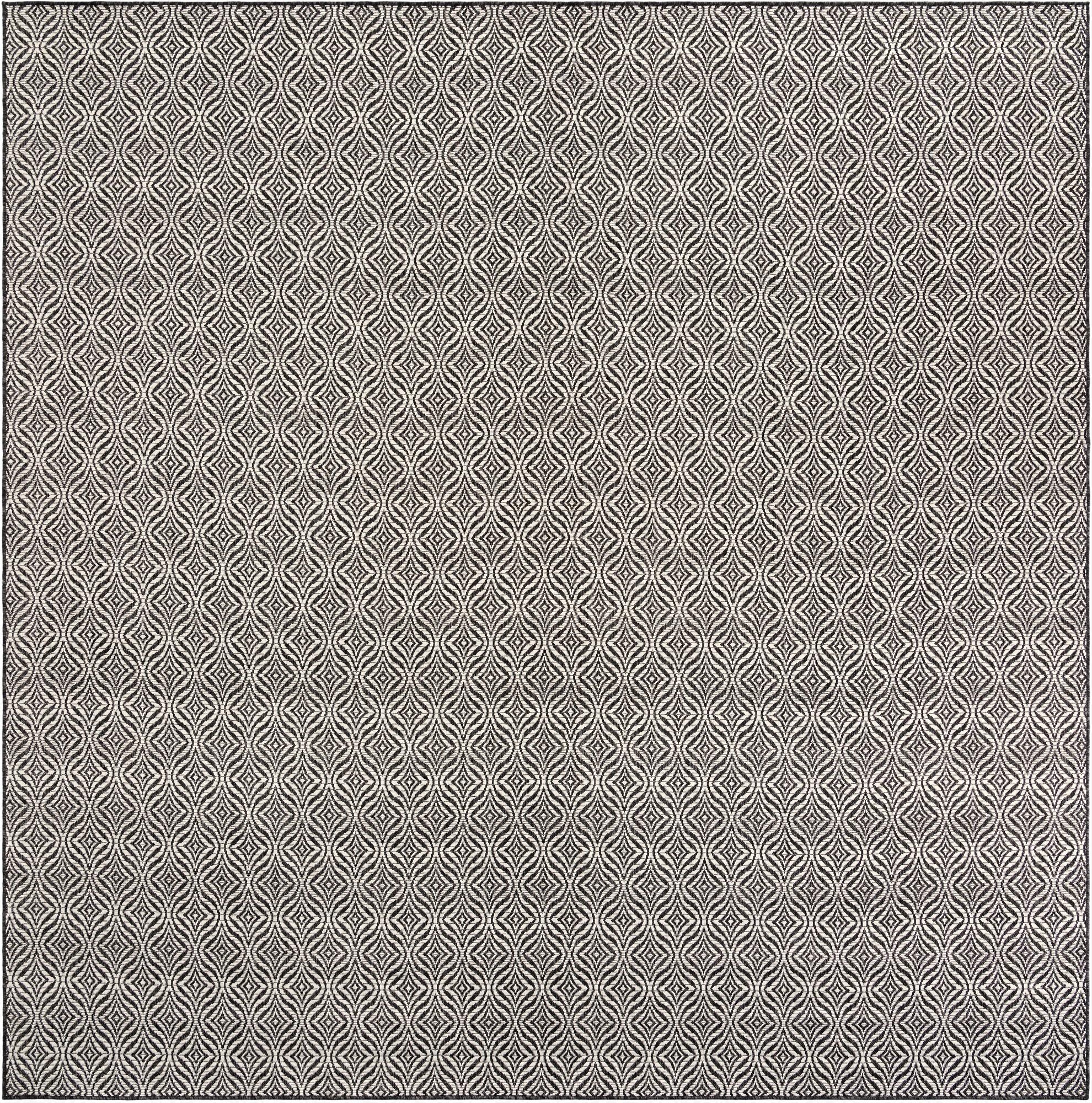  10' x 10'  Washable Lattice Indoor / Outdoor Square Rug