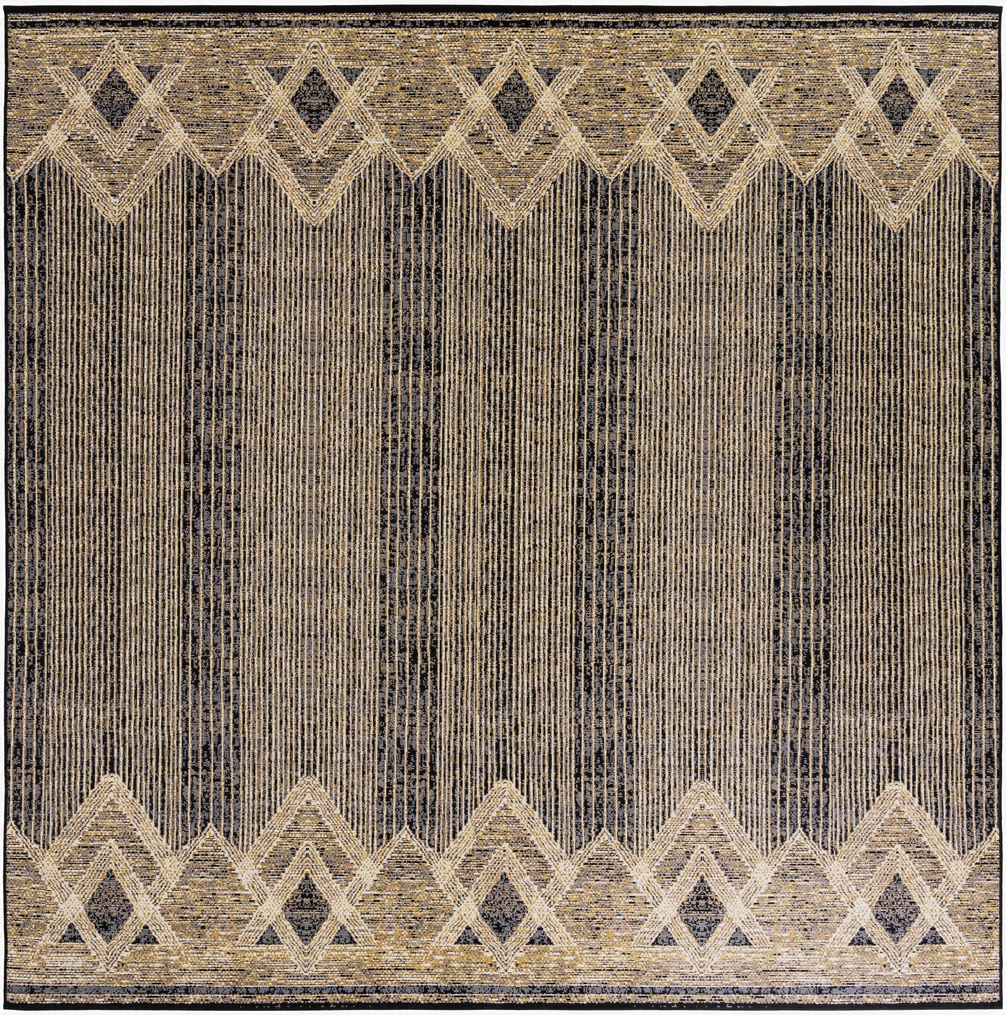  10' x 10'  Washable Modern Indoor / Outdoor Square Rug