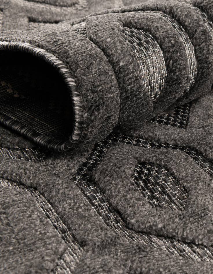 Detail image of  7' 10 x 7' 10  Washable Trellis Textured Indoor / Outdoor Square Rug