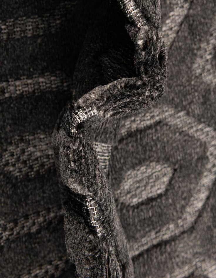 Detail image of  7' 10 x 7' 10  Washable Trellis Textured Indoor / Outdoor Square Rug