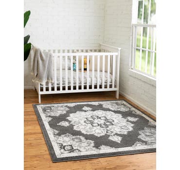 Charcoal 5' x 5' Parker Square Rug | Rugs.com