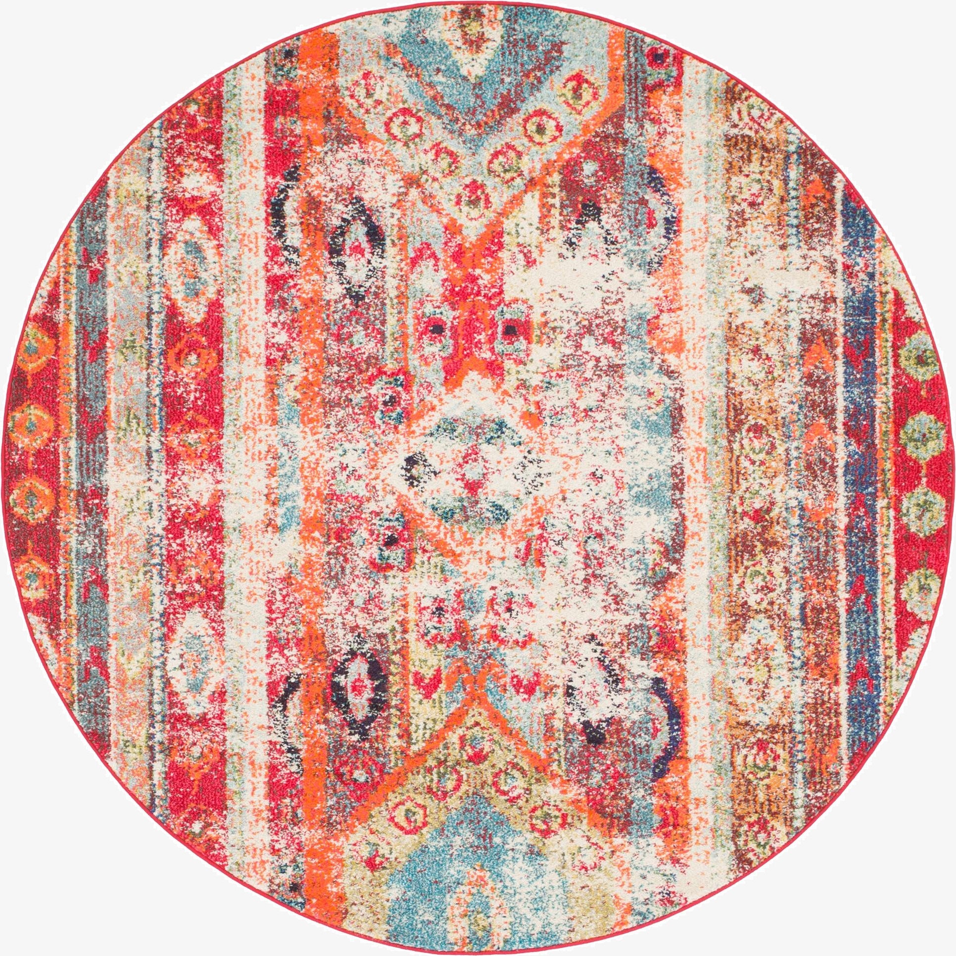  6' x 6'  Washable Mesa Round Rug