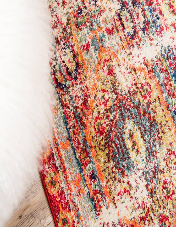 Detail image of  2' 2 x 6' 9  Washable Mesa Runner Rug