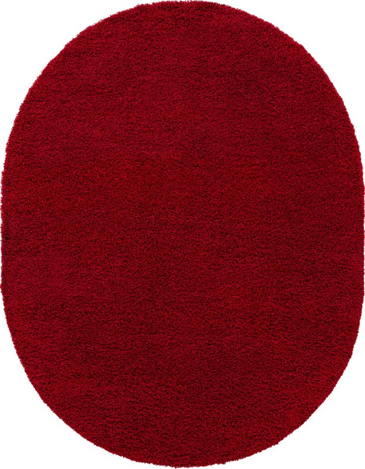 Detail image of  7' 10 x 10' Solid Shag Oval Rug