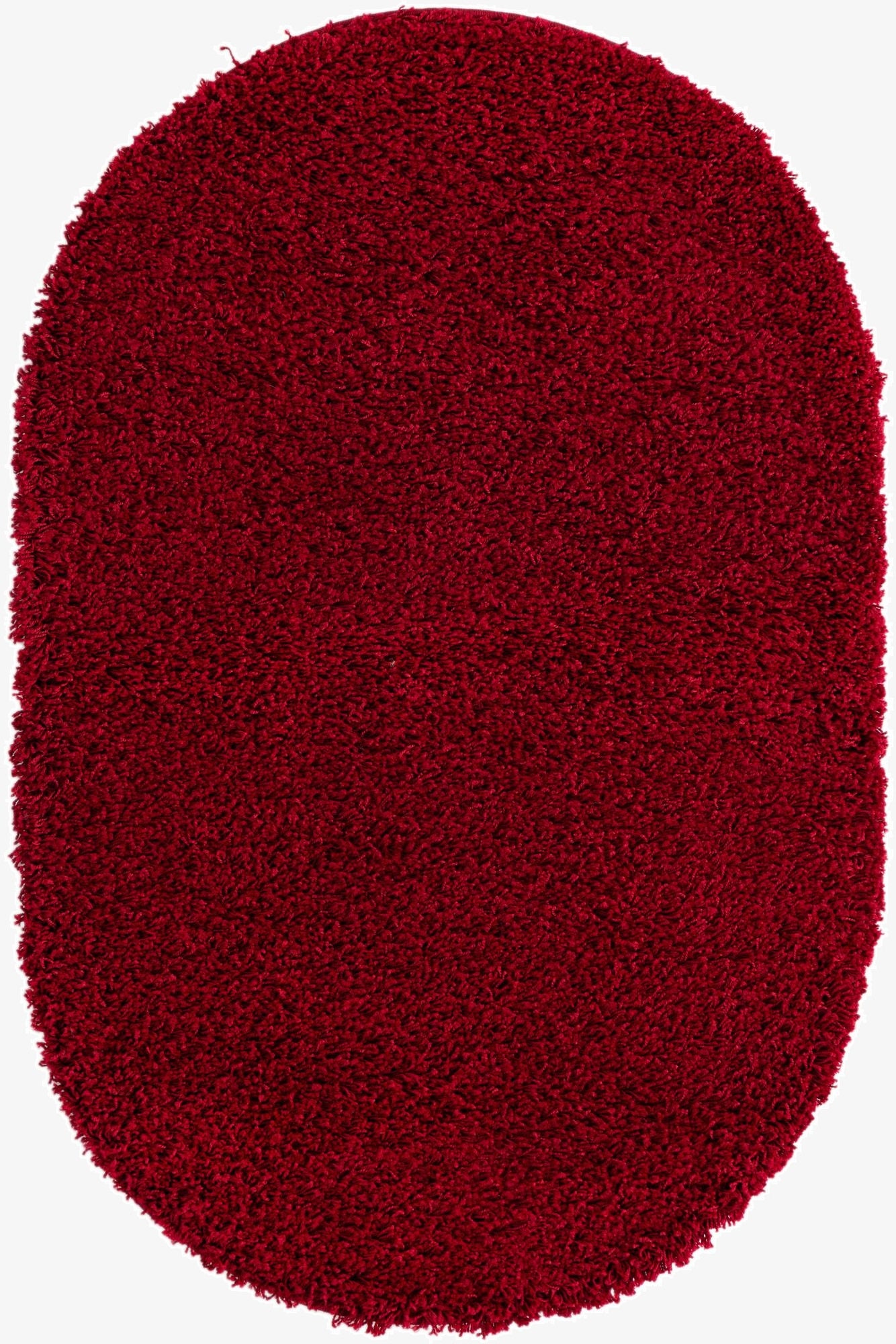  3' x 5' 3 Solid Shag Oval Rug