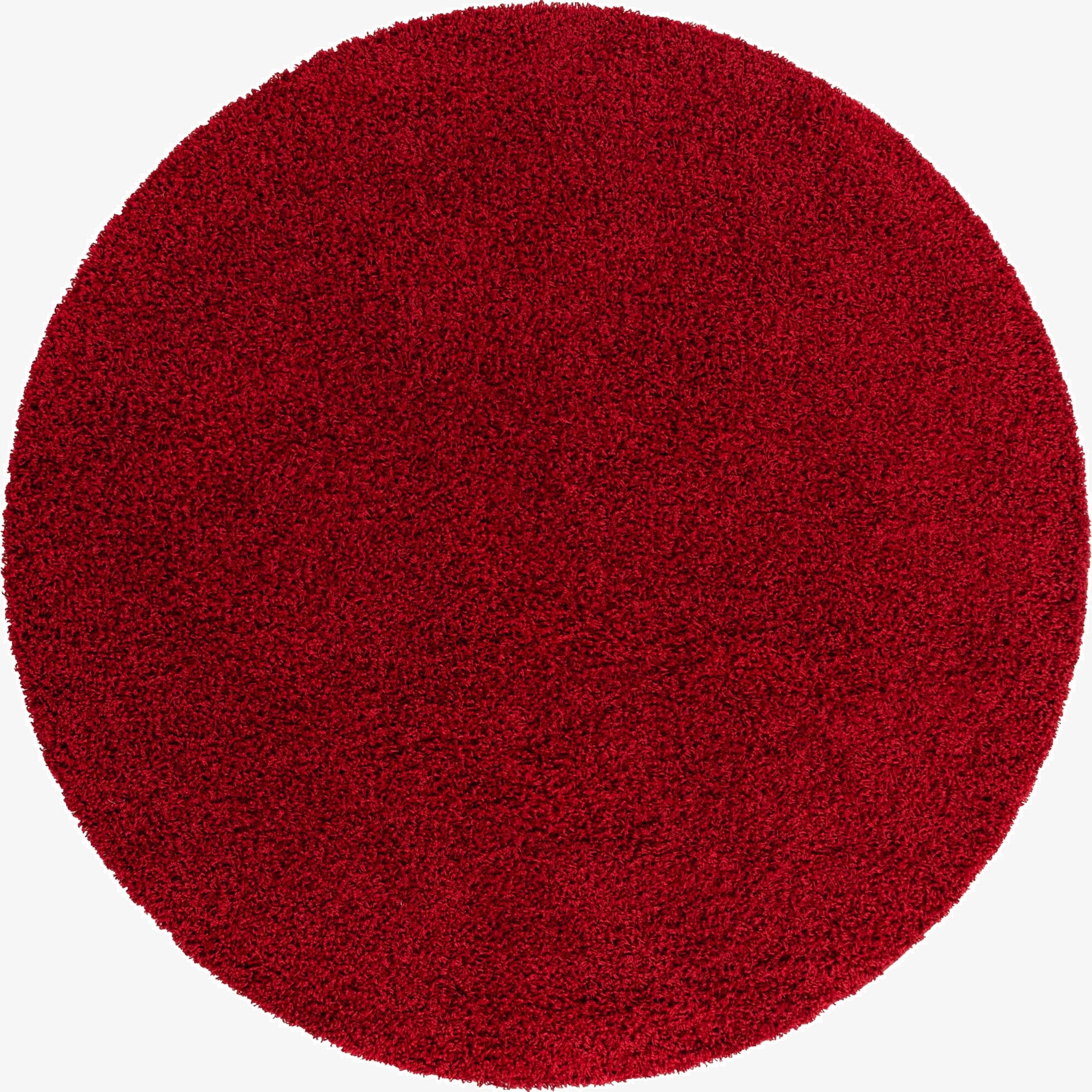  7' x 7' Solid Shag Round Rug