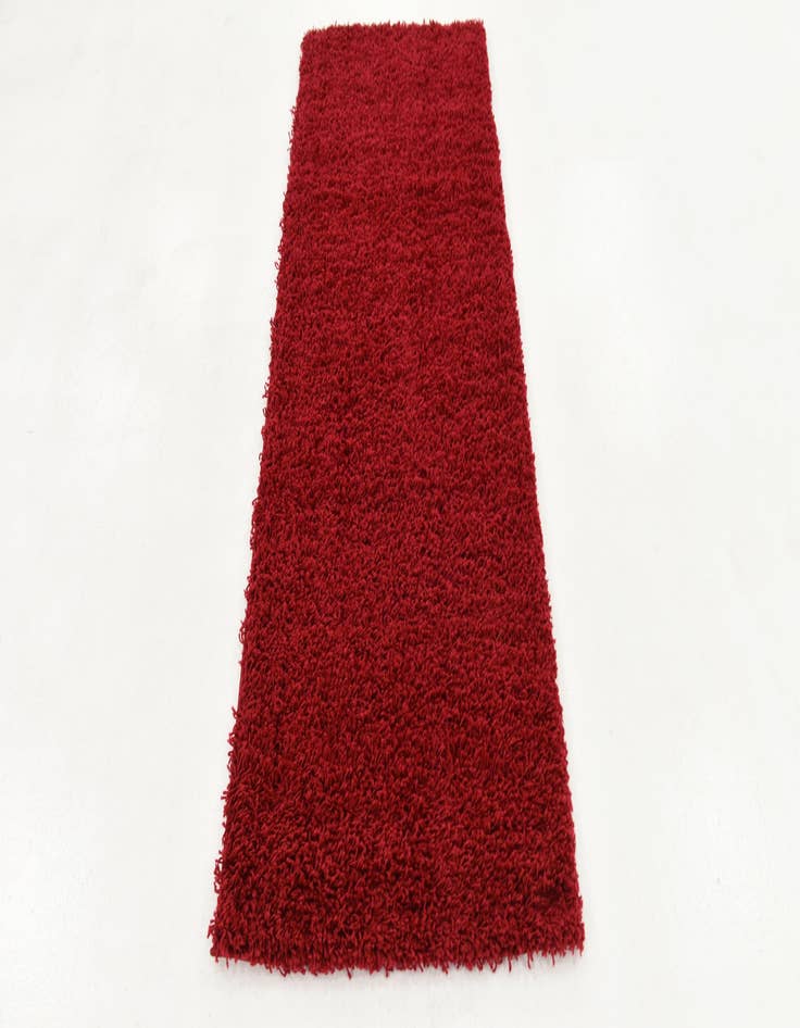 Detail image of  2' x 6' Solid Shag Runner Rug