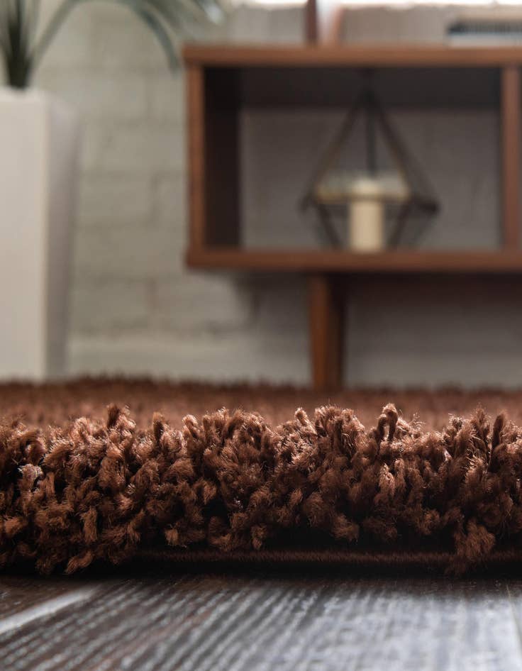 Detail image of  3' x 5' 3 Solid Shag Oval Rug