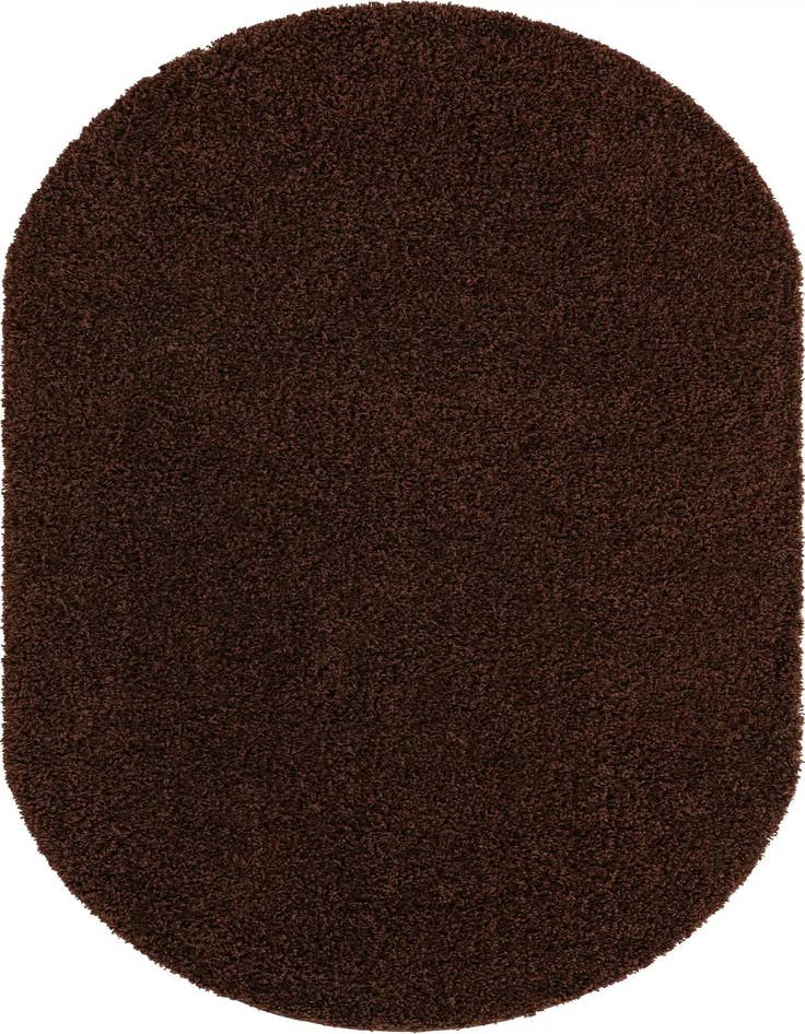 Detail image of  5' 3 x 8' Solid Shag Oval Rug