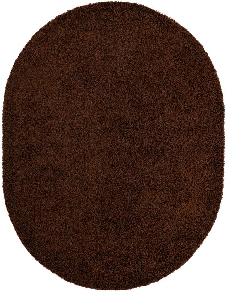 Detail image of  7' 10 x 10' Solid Shag Oval Rug