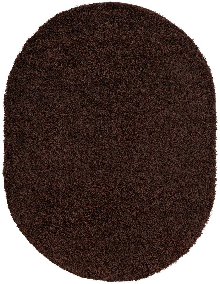 Detail image of 4' x 6' Solid Shag Oval Rug