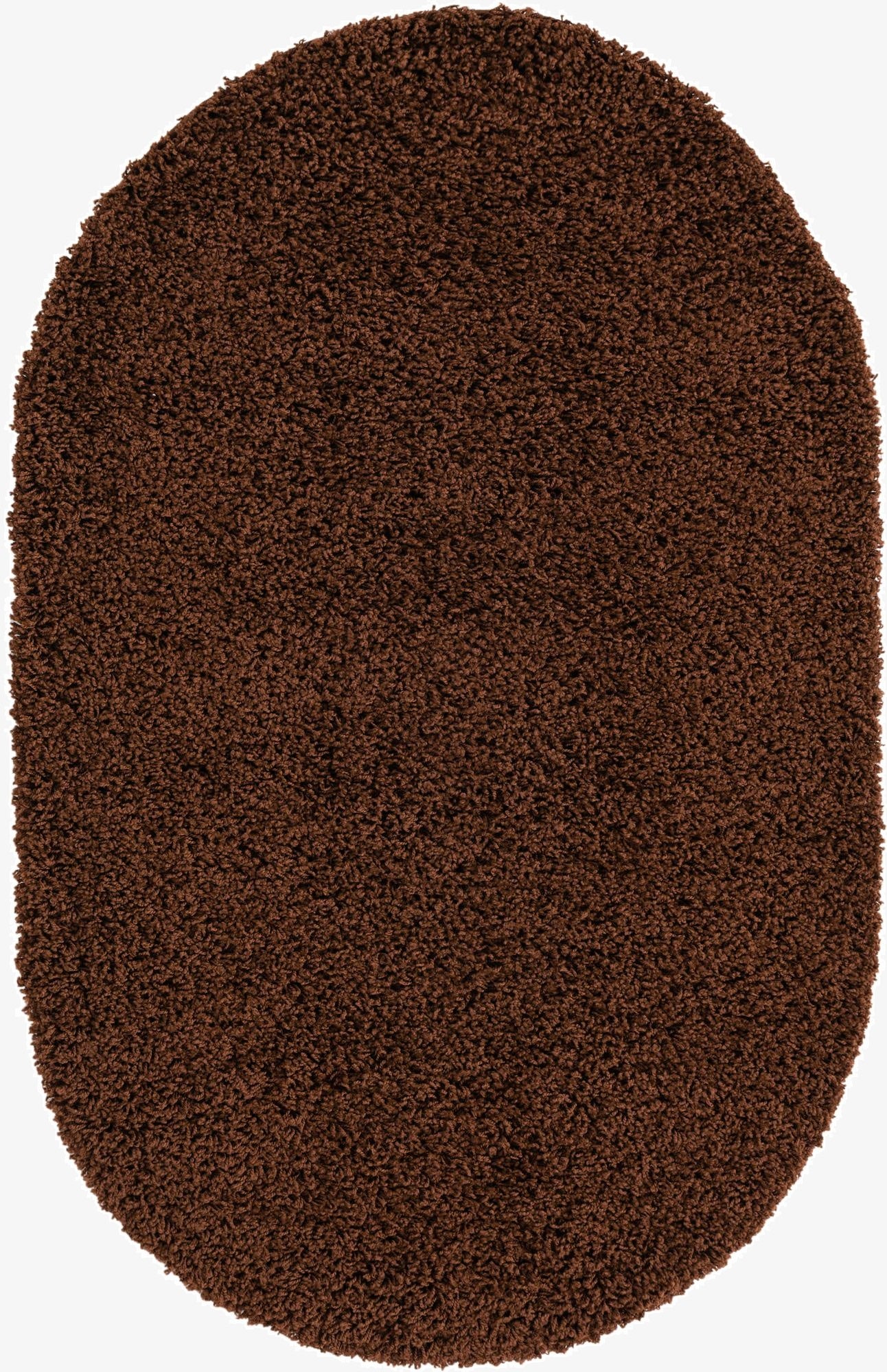  3' x 5' 3 Solid Shag Oval Rug