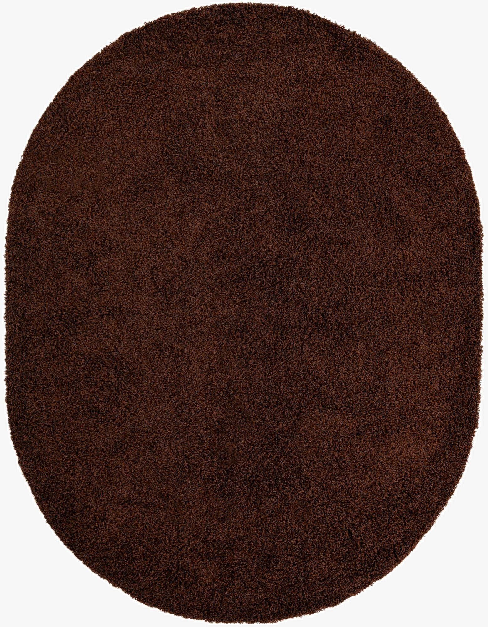  7' 10 x 10' Solid Shag Oval Rug