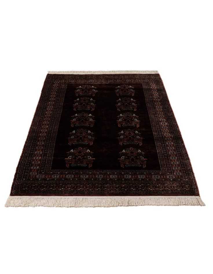 Detail image of  4' 1 x 5' 11  Hand Knotted Bokhara Oriental Wool Rug