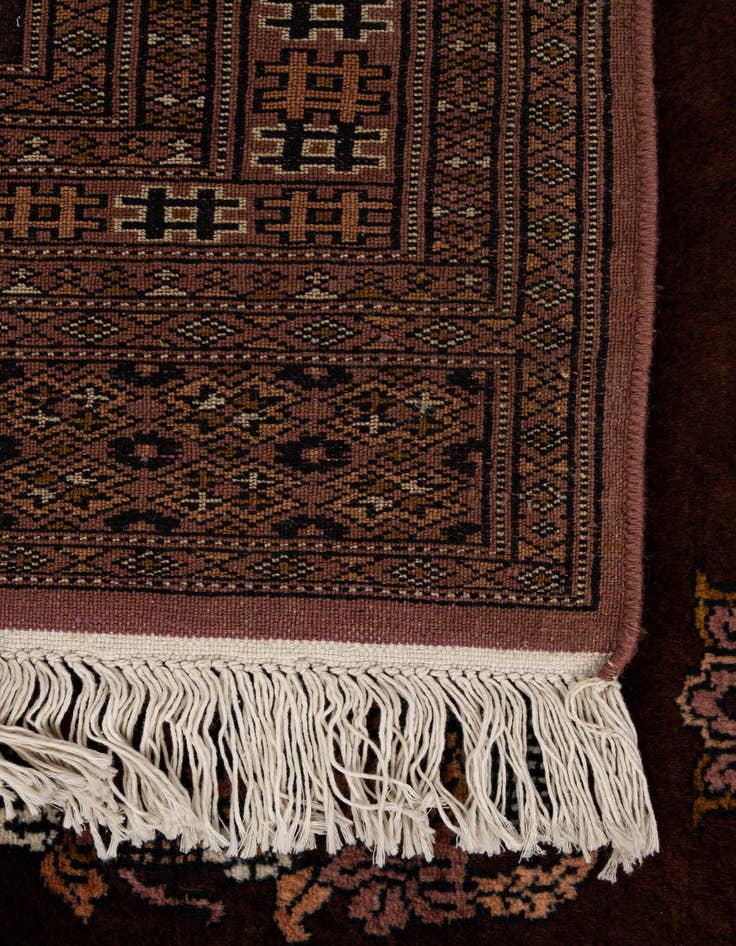 Detail image of  4' 1 x 5' 11  Hand Knotted Bokhara Oriental Wool Rug
