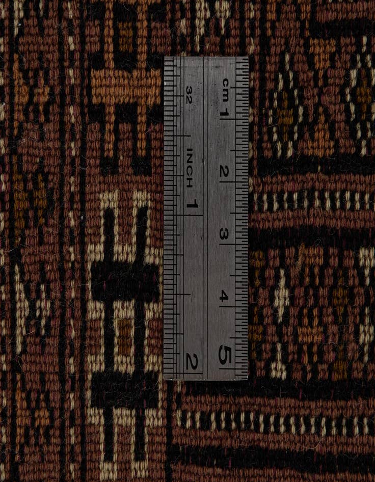Detail image of  4' 1 x 5' 11  Hand Knotted Bokhara Oriental Wool Rug