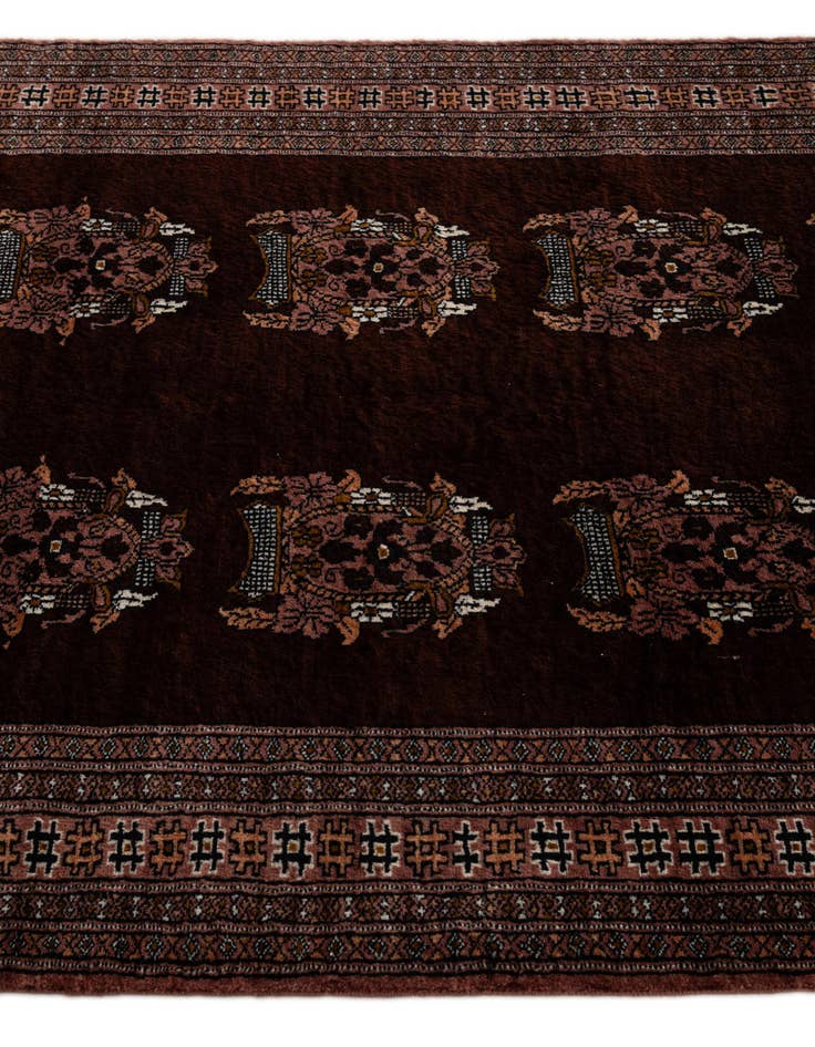 Detail image of  4' 1 x 5' 11  Hand Knotted Bokhara Oriental Wool Rug