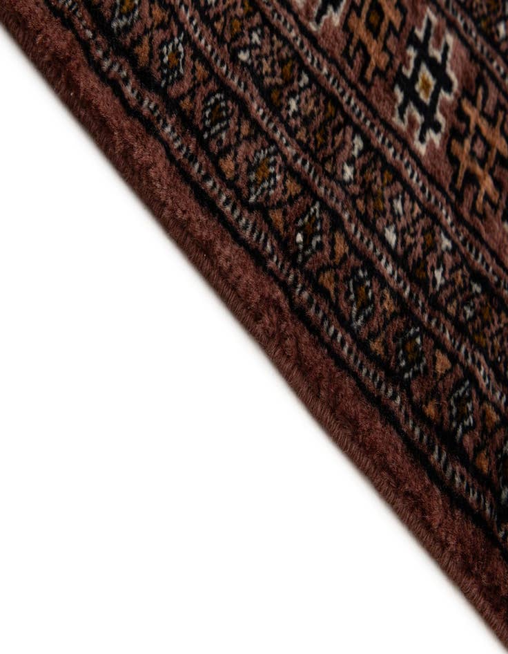 Detail image of  4' 1 x 5' 11  Hand Knotted Bokhara Oriental Wool Rug