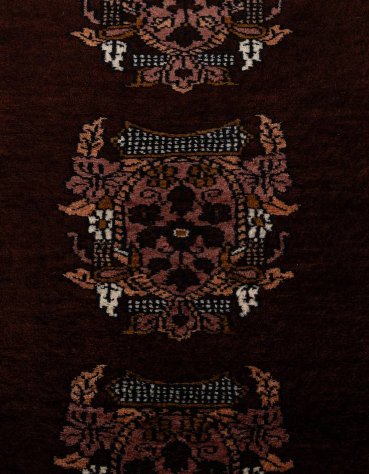Detail image of  4' 1 x 5' 11  Hand Knotted Bokhara Oriental Wool Rug