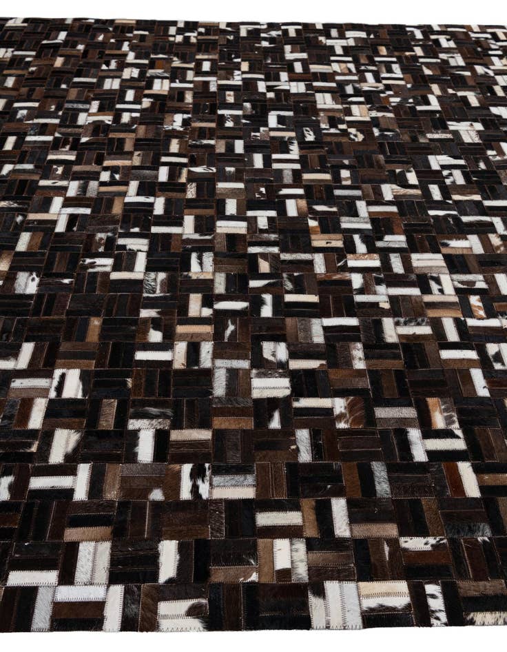 Detail image of  7' 8 x 9' 10 Cowhide Leather Rug