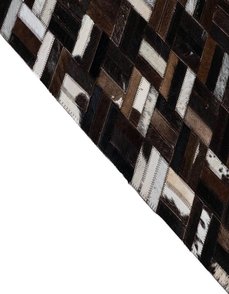 Detail image of  7' 8 x 9' 10 Cowhide Leather Rug