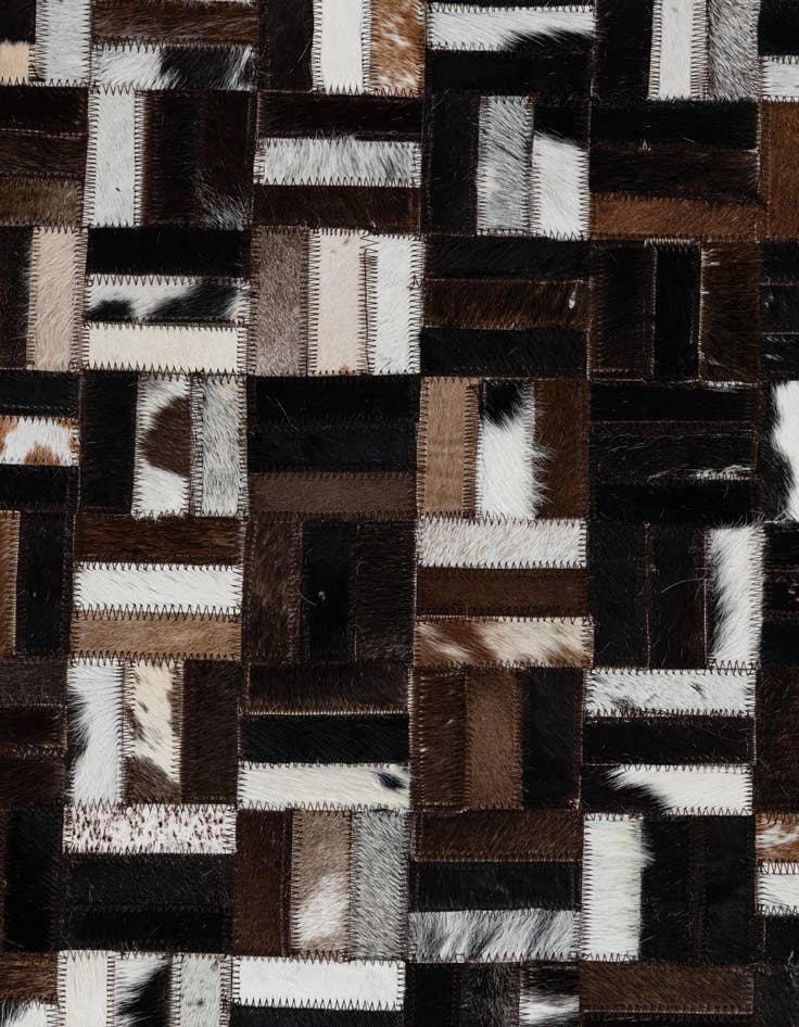 Detail image of  7' 8 x 9' 10 Cowhide Leather Rug