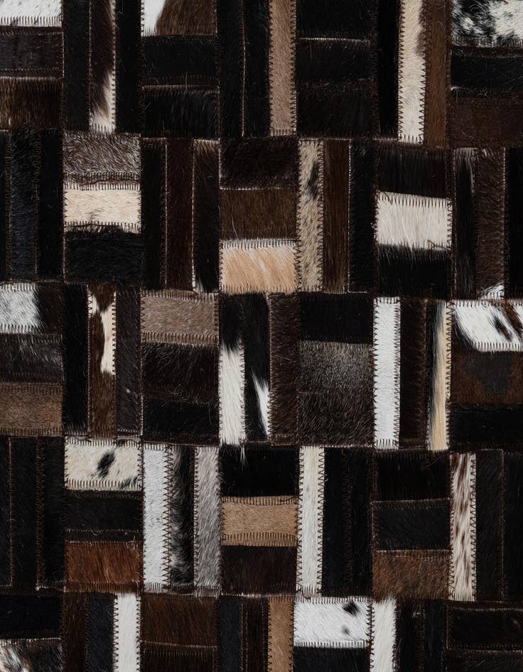 Detail image of  7' 8 x 9' 10 Cowhide Leather Rug