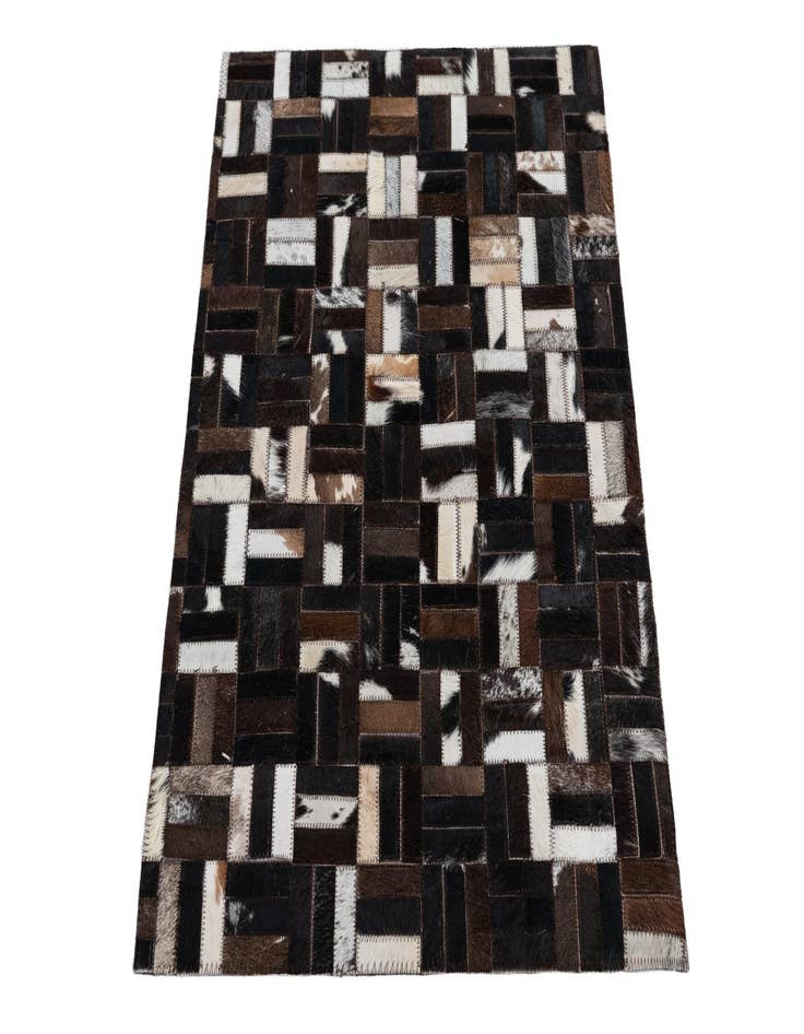 Detail image of  2' 1 x 3' Cowhide Leather Rug