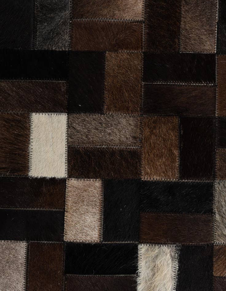 Detail image of  5' x 7' 9 Cowhide Leather Rug